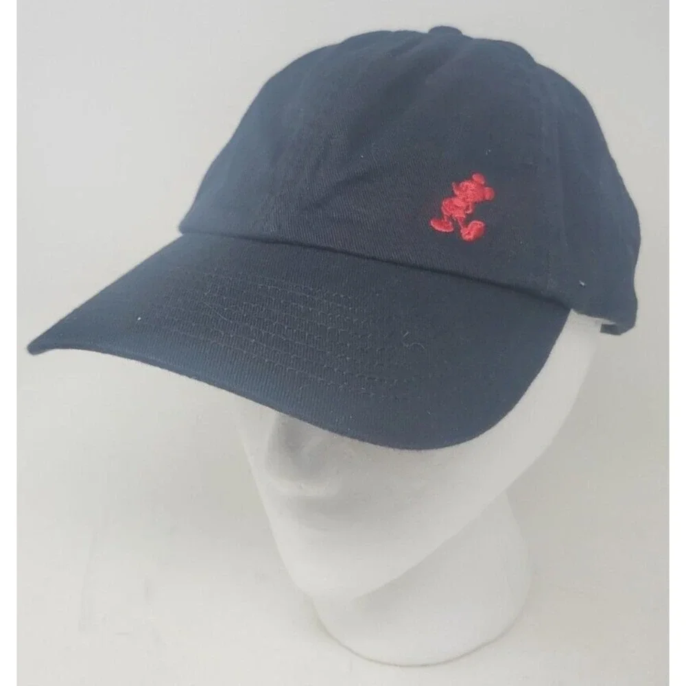 Walt Disney Work Black Mickey Mouse Strap Back Hat Adjustable